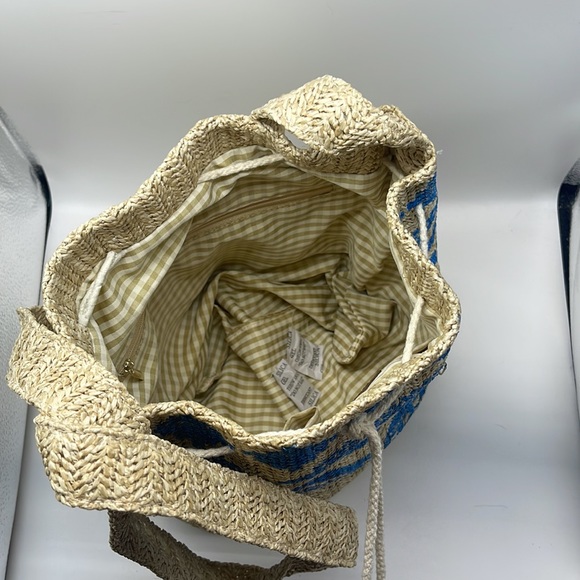 NWT Most Wanted Straw Drawstring Crossbody Bucket Bag - Picture 7 of 7